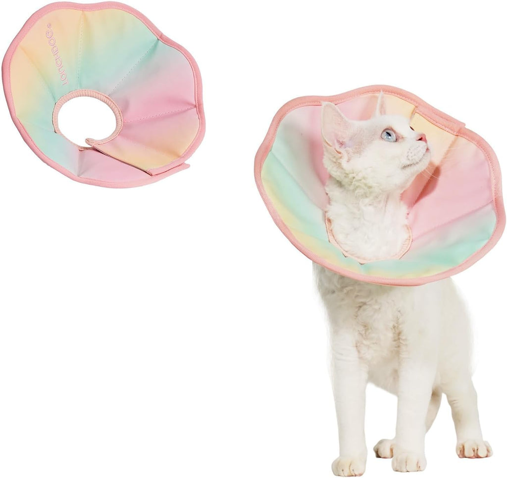 Touchdog Soft Cat Cone Collar, Waterproof Recovery Collar for Cats After Surgery, Lightweight Elizabethan Collar for Kittens, Small to Large (PINK01, M) - Image 11