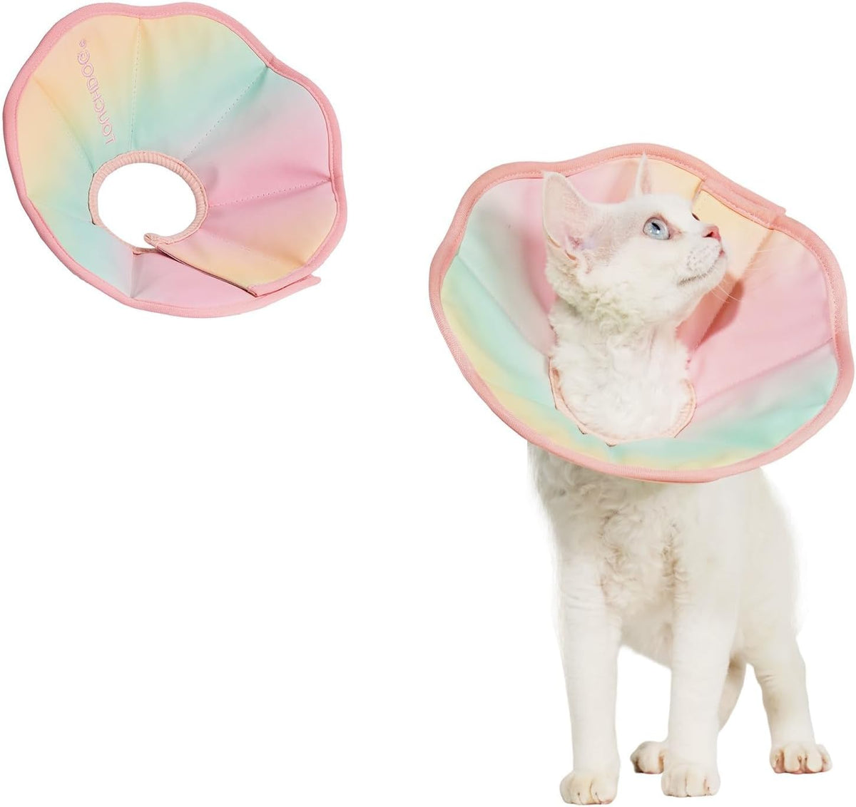Touchdog Soft Cat Cone Collar, Waterproof Recovery Collar for Cats After Surgery, Lightweight Elizabethan Collar for Kittens, Small to Large (PINK01, M) - Image 11