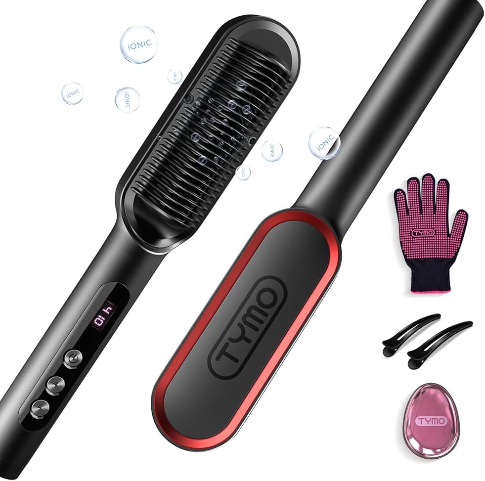 Tymo Ring Plus Ionic Hair Straightener Brush front view