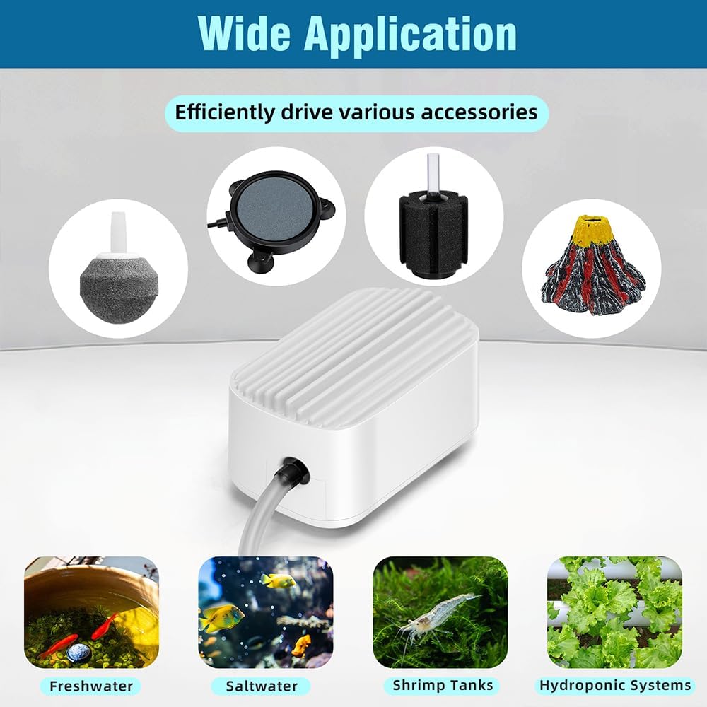 Close up of Novique 3W aquarium aerator design