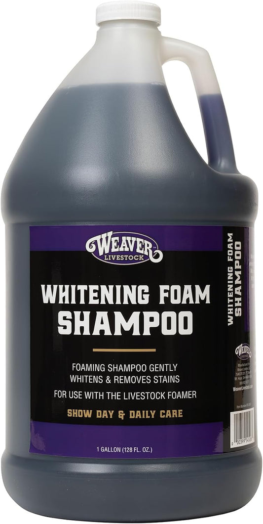 Weaver Livestock Whitening Foam Shampoo front view of one gallon jug