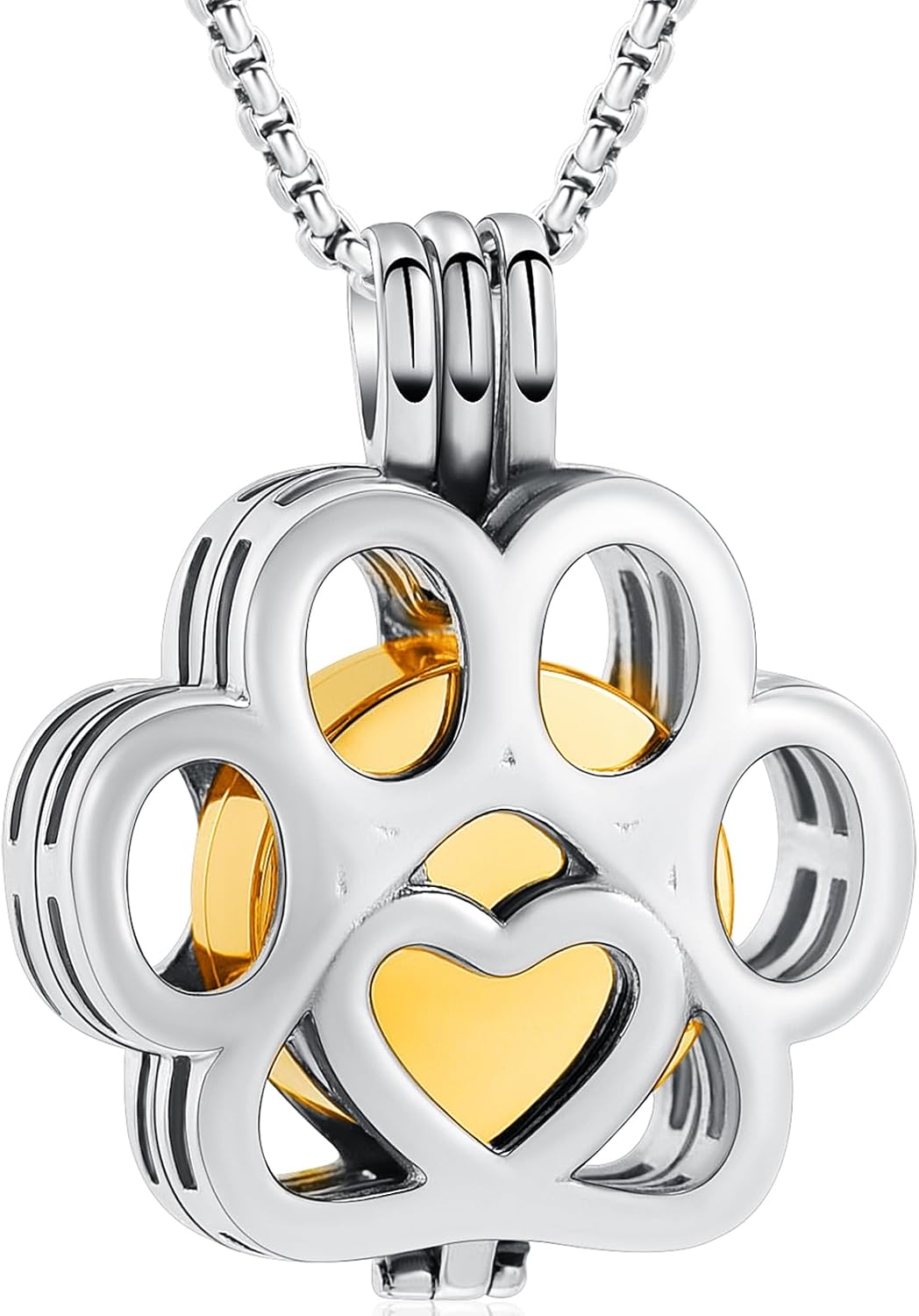 Oinsi Pet Cremation Jewelry For Ashes For Dog/Cat Paw Stainless Steel Memorial Locket Urn Necklace Inside Mini Case Keepsake Cremation Jewelry Women Men - Image 14