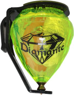 Three assorted colored Trompo Mexicano tops with metal tips