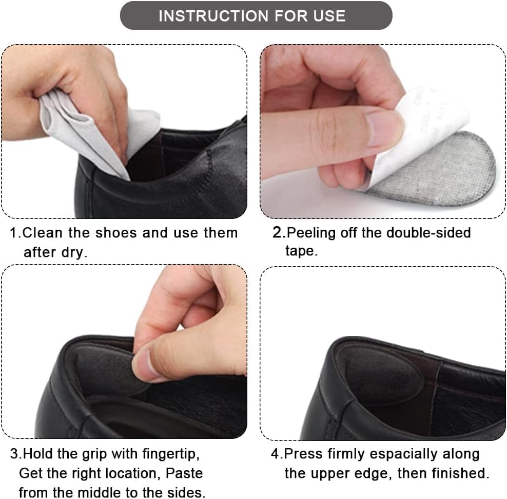 Durable black shoe horn included with Dr Foot heel inserts kit.