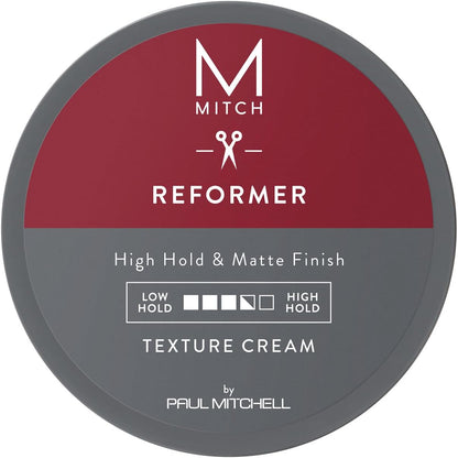 Paul Mitchell MITCH Reformer Texture Cream front view matte hair putty for men