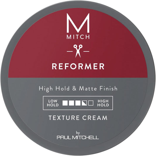 Paul Mitchell MITCH Reformer Texture Cream front view matte hair putty for men