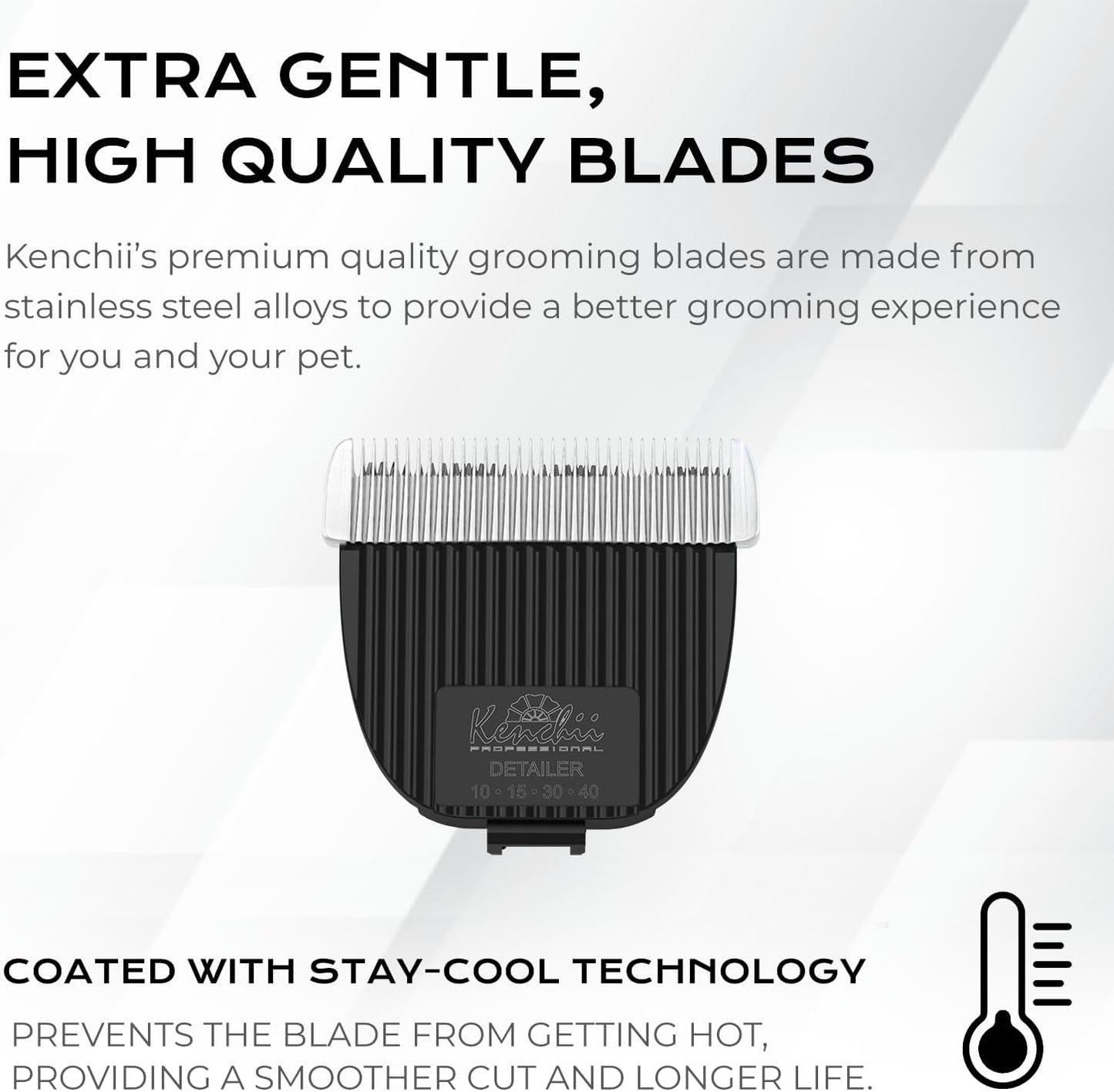 Side profile of the USA imported Kenchii Flash premium detailer hair cutting attachment