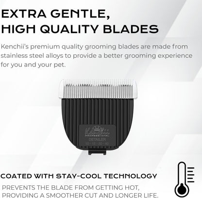 Side profile of the USA imported Kenchii Flash premium detailer hair cutting attachment