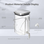 Premium Stainless Steel & Glass Pet Water Bottle - Firing Pin No-Drip Dispenser for Rabbits/Parrots/Rodents | 3 Size Options with Universal Cage Mount (600ml) - Image 5