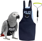 Copfeu bird diaper flight suit front view with police print