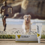 Side view of Veterra pet eye health ointment packaging for all animals.
