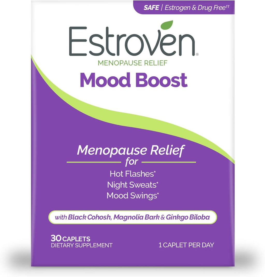 Estroven Menopause Relief Mood Boost Front View Bottle