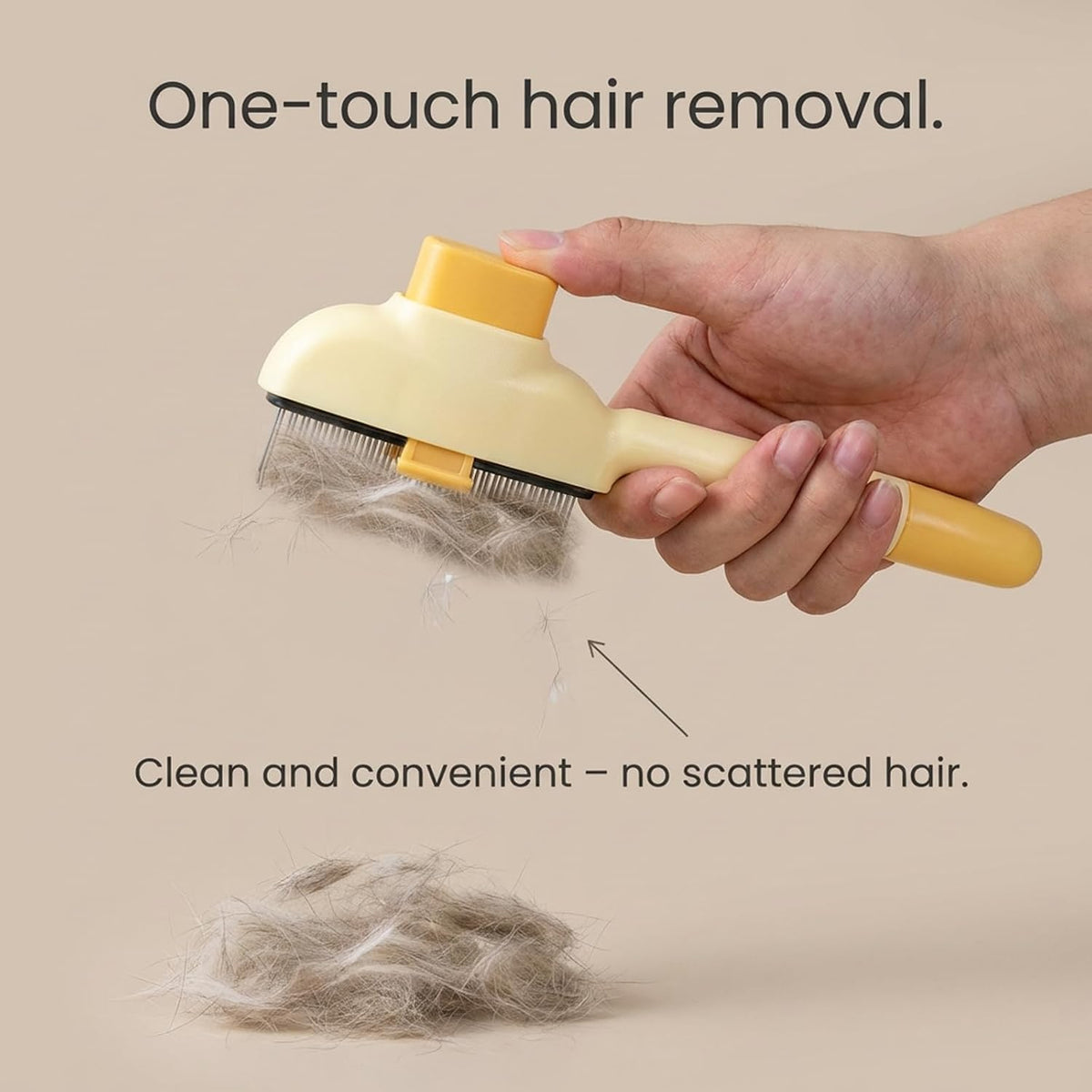 Close up of Xosjska pet comb bristles for fur removal