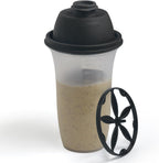SIGNORA WARE shaker bottle 17oz leak resistant lid protein shake mixer cup & insulated water bottle for hot water