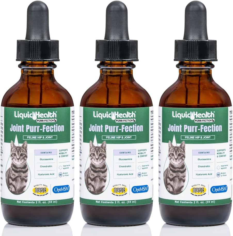 Back label of Liquidhealth Joint Purr-Fection showing ingredient list