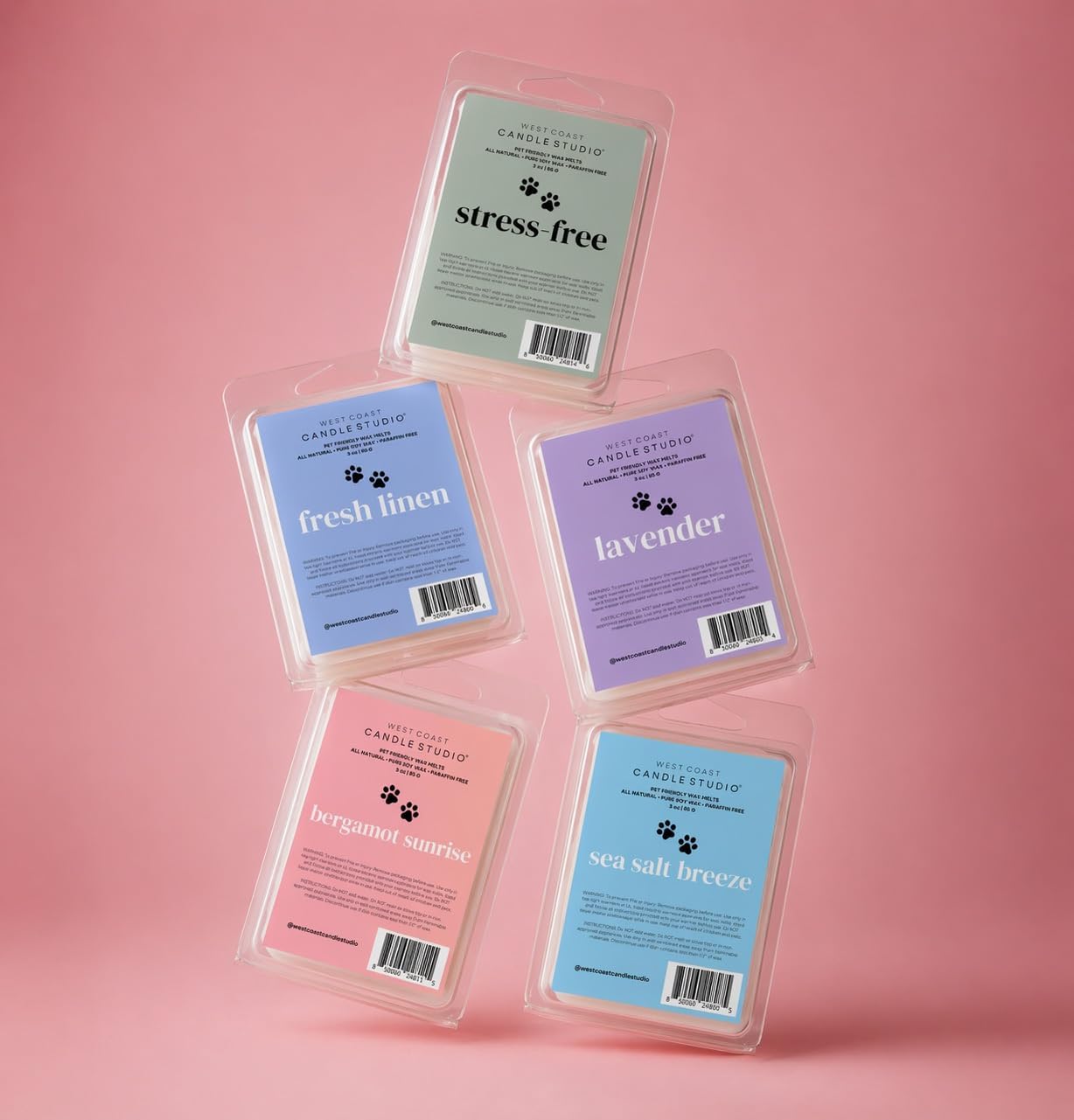 Natural paraffin free soy wax cubes by West Coast Candle Company close up view