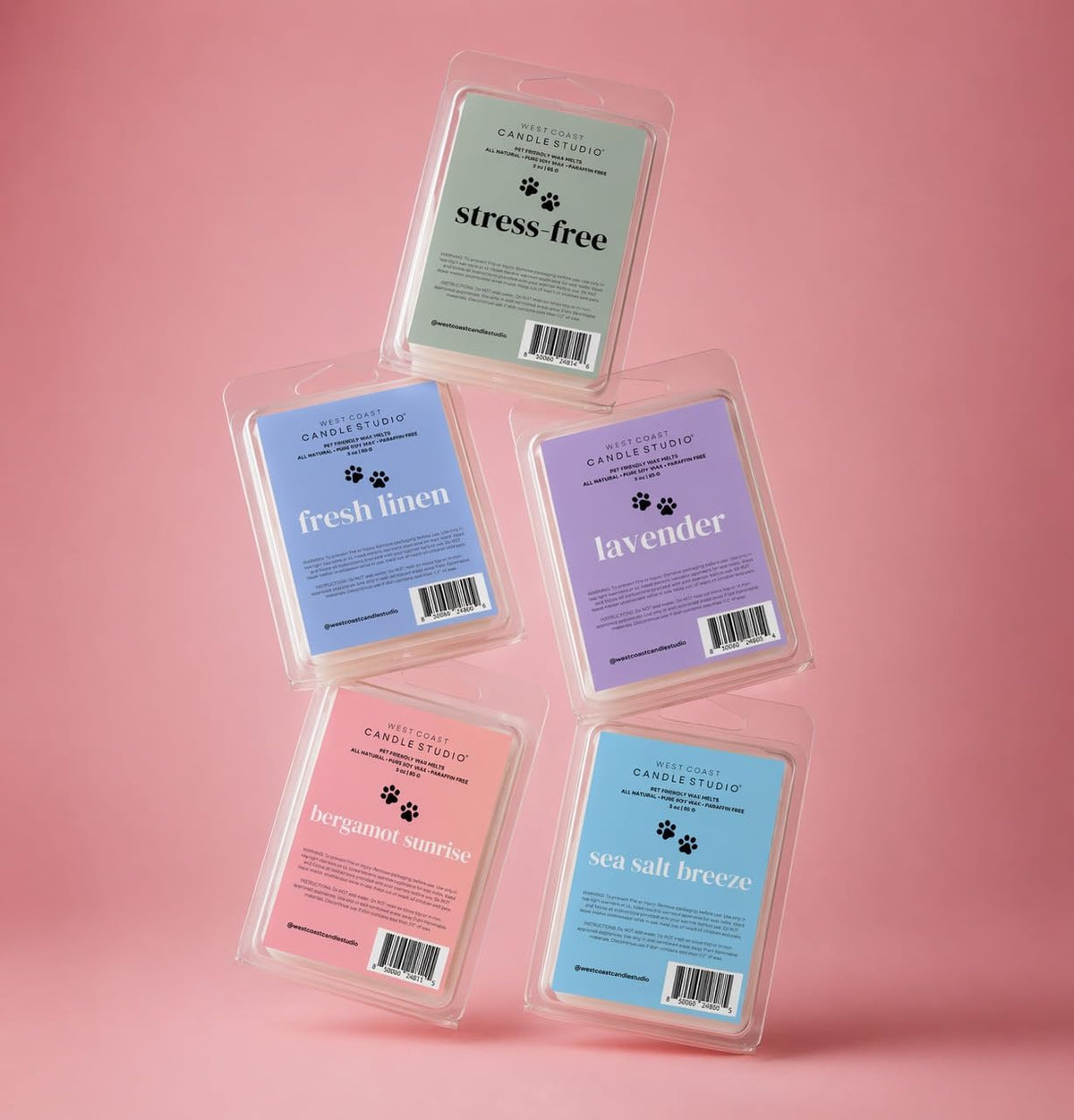 Natural paraffin free soy wax cubes by West Coast Candle Company close up view