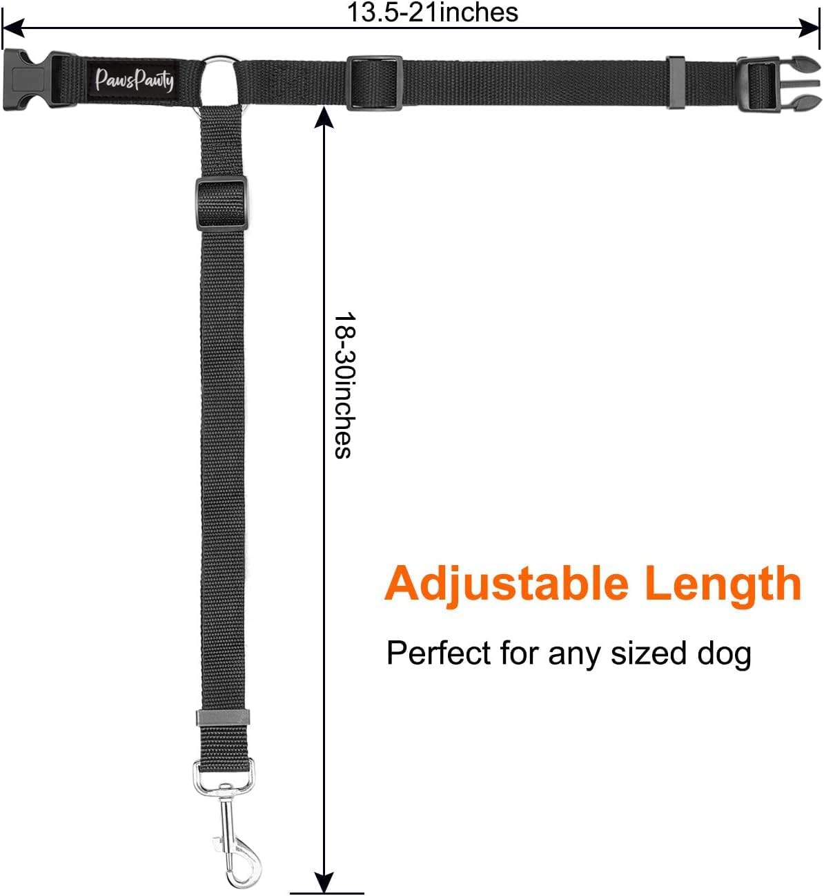 PawsPawty 2-in-1 dog seat belt and leash conversion