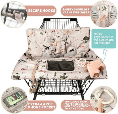 HALAA VAUVA infant seat protector showing the integrated safety harness and belt