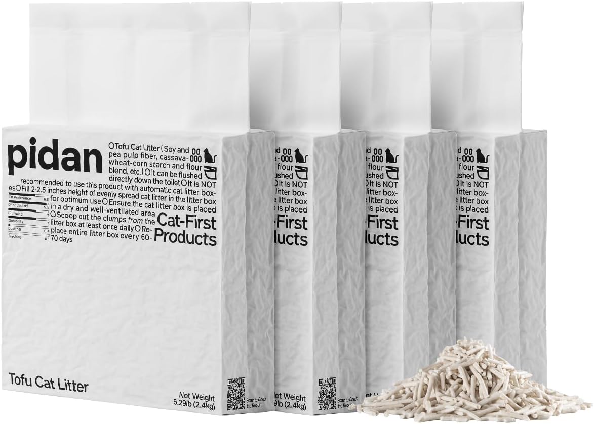 pidan Tofu Cat Litter Clumping, Flushable,Ultra Absorbent and Fast Drying, Plant Based Litter,100% Natural Ingredients,Solubility in Water,Really Dust-Free,Less Scattering (5.3lb/Bagx2bags) - Image 14