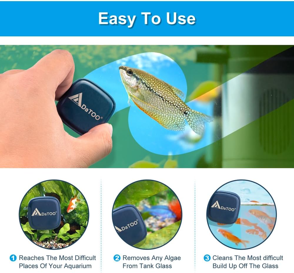 DaToo mini aquarium cleaner packaging and complete contents for fish tank maintenance.