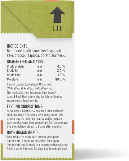 The Honest Kitchen beef and lamb stew carton detail