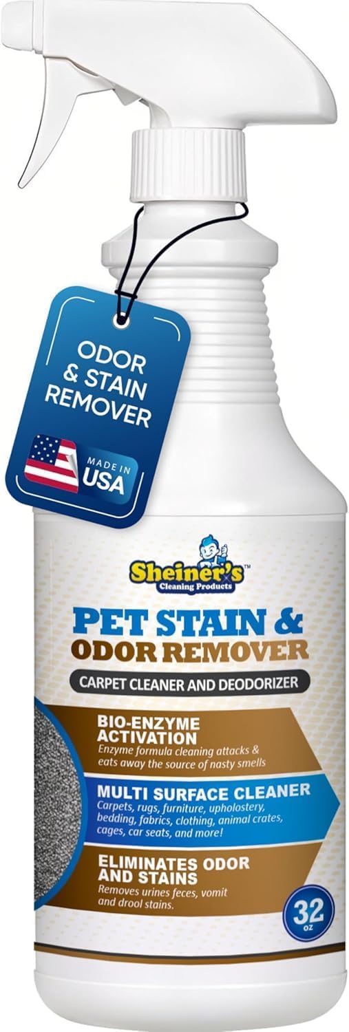 Sheiner's Pet Stain Remover and Pet Odor Eliminator 32 Fluid Ounce front view