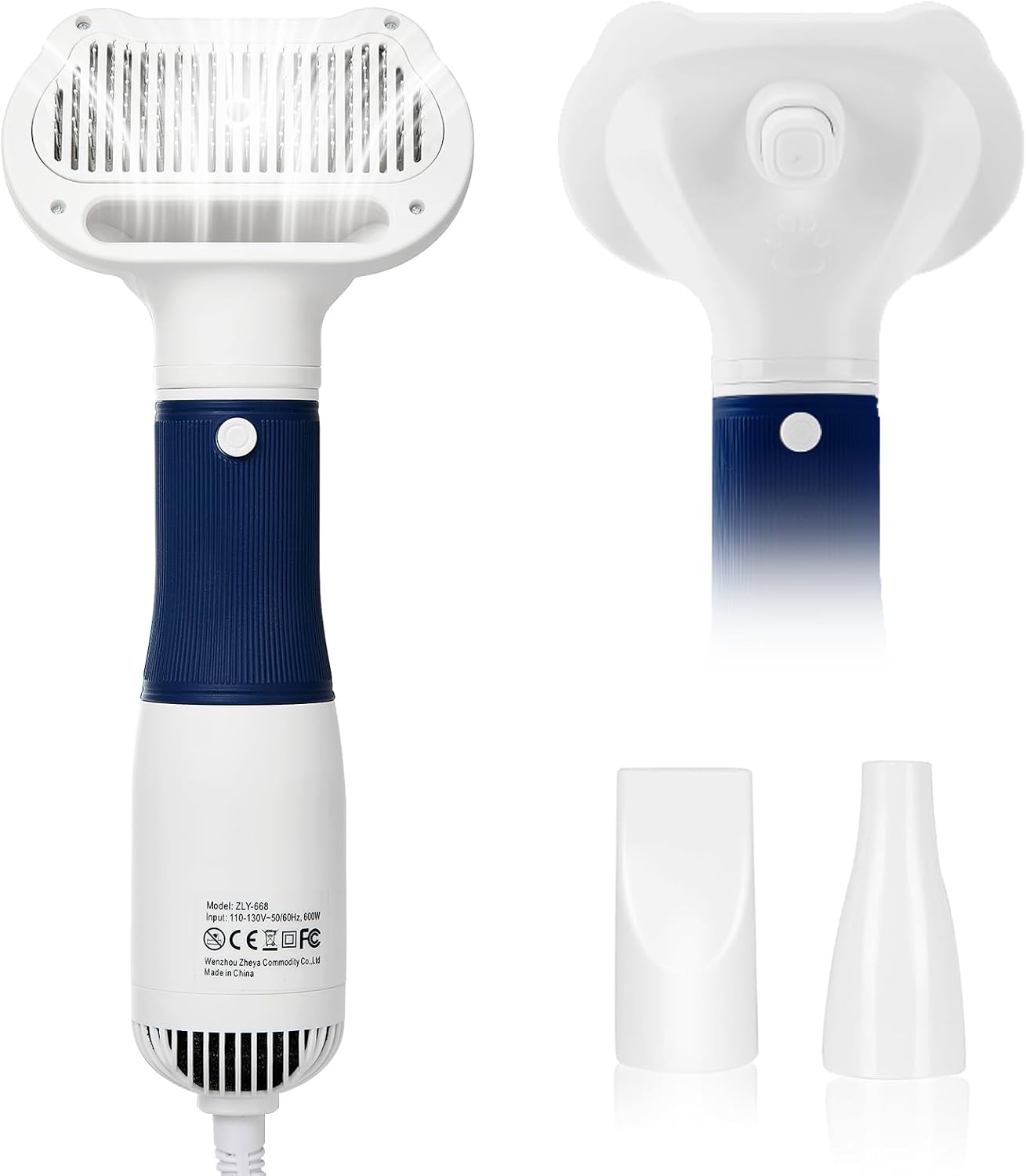 Popet 3-in-1 pet grooming dryer and slicker brush front view