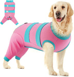 Qbleev dog surgery suit packaging and sizing details