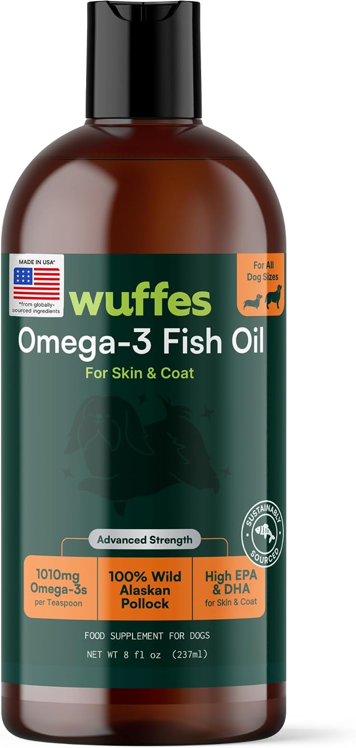 Wuffes Advanced Omega 3 Fish Oil for Dogs, Natural EPA & DHA Fatty Acids, Supports Healthy Skin and Coat, Joint Nutrition, Digestion & Immune System - 100% Pure Wild Alaskan Fish Oil, 16 Oz - Image 9