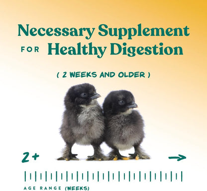 Manna Pro poultry digestive health supplement bag displaying the no artificial ingredients seal