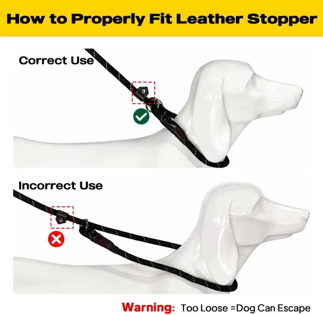 Heavy duty no pull dog training lead packaging presentation of the black variant.