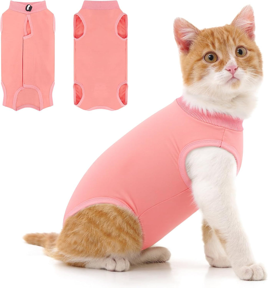 Cat Recovery Suit for Abdominal Wounds or Skin Diseases, Cat Onesie for Cats After Surgery Female Kitten Recovery Suit, Breathable E-Collar Alternative for Cats After Spay Anti Licking Wounds - Image 11