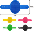 HGEKLIZV adjustable silicone grooming brush attached securely around a table leg for cats