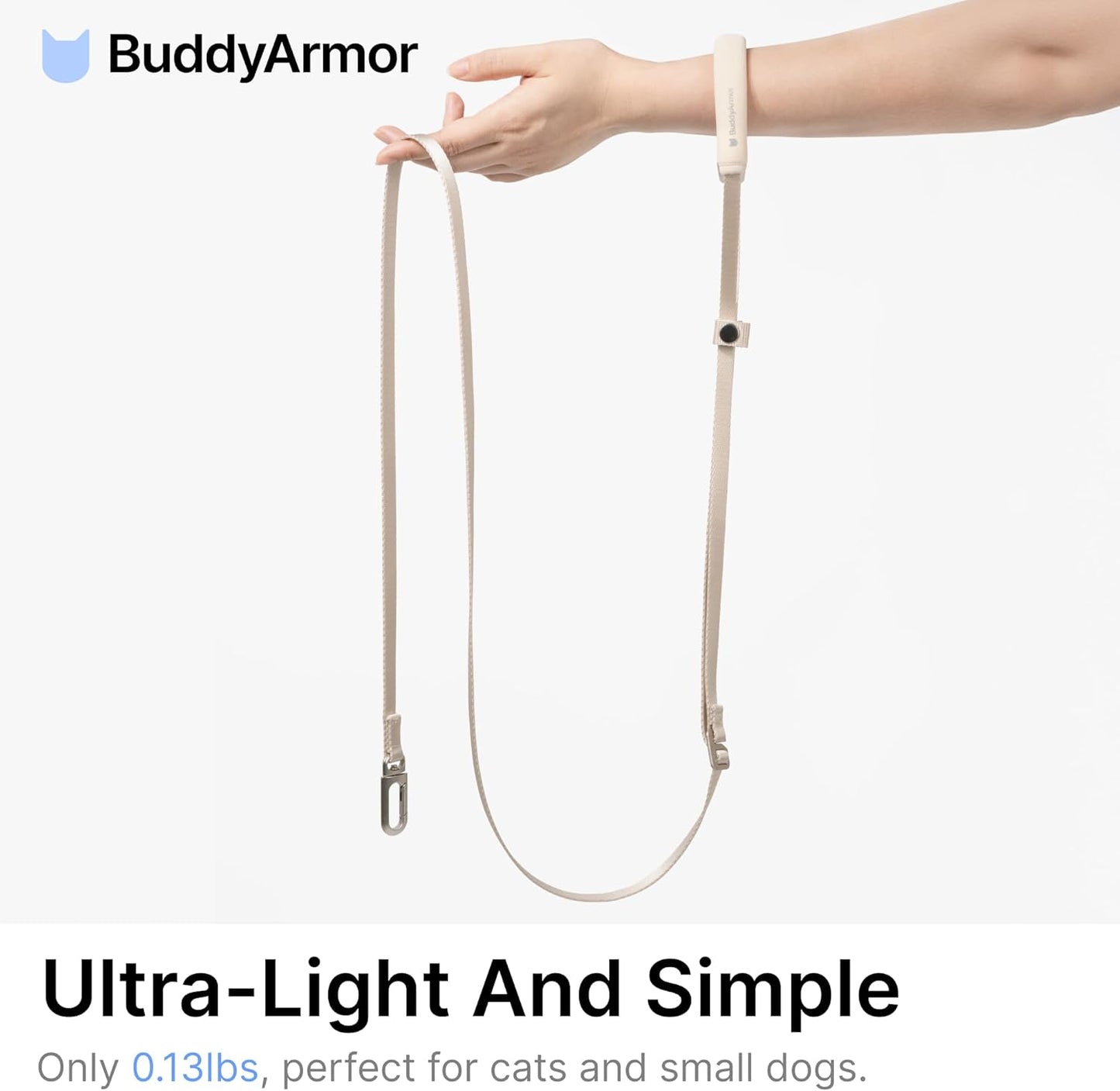 Adjustable nylon straps of BuddyArmor cat harness for kittens