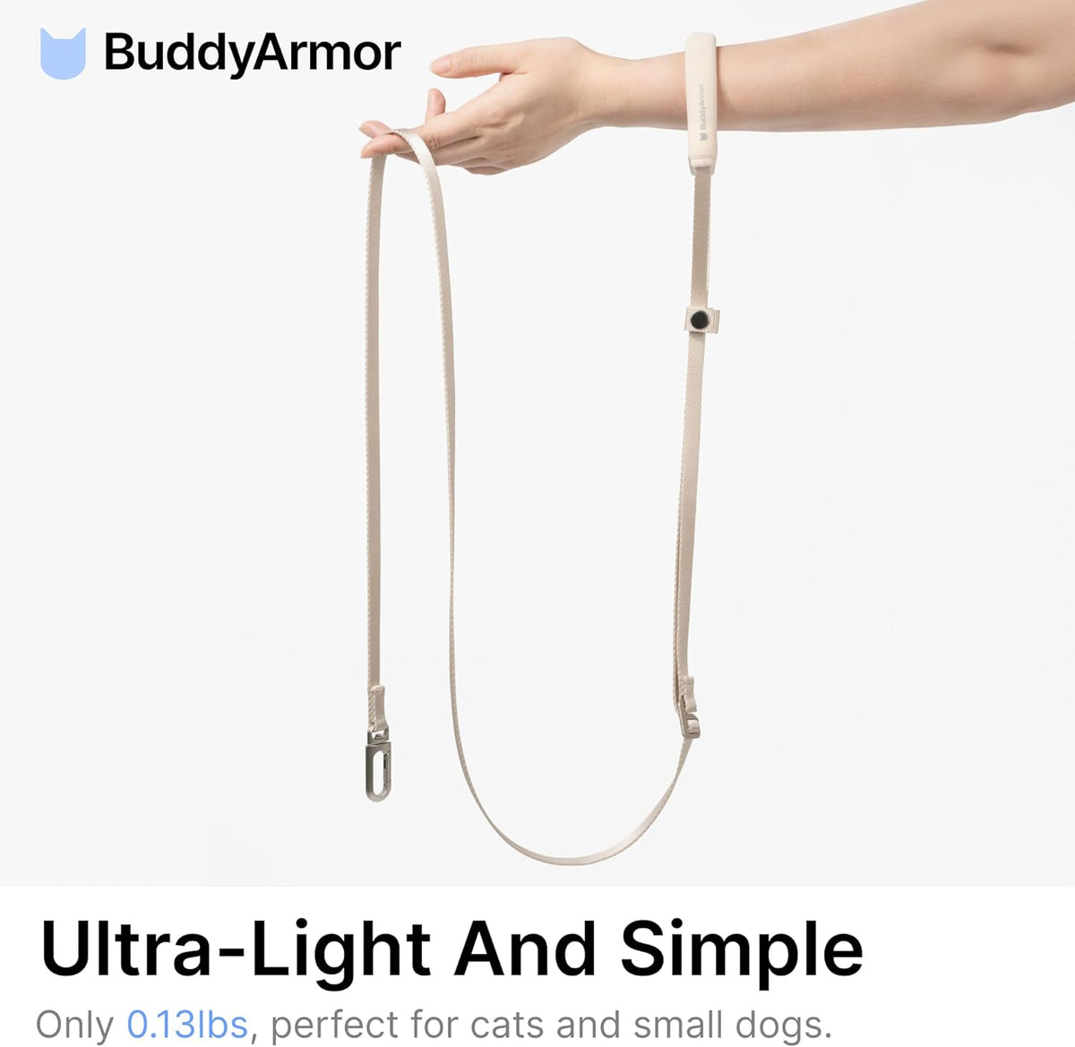 Adjustable nylon straps of BuddyArmor cat harness for kittens