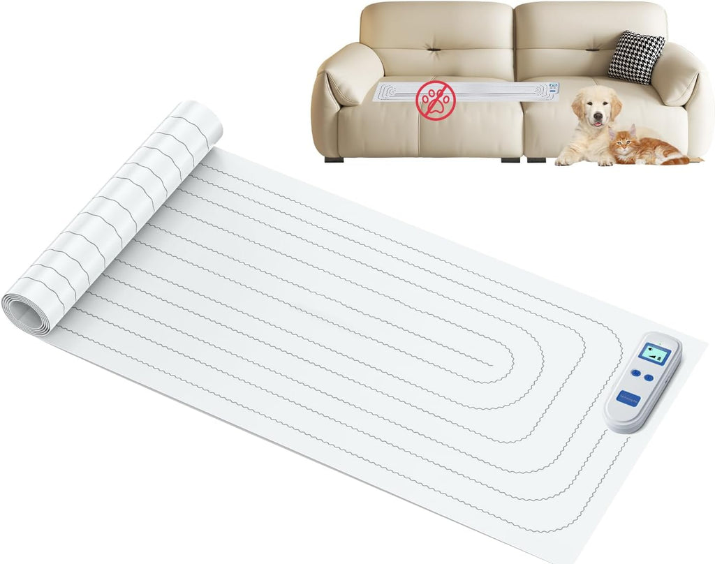 Scat Mat for Cats Dogs Rechargeable Indoor Cat Deterrent &Pet Shock Mat | shock mat for cats 3 Modes+Auto Cycle Cat Repellent Training Mat keep dogs off couchFurniture Sofa Bed Carpet59"x11" - Image 11