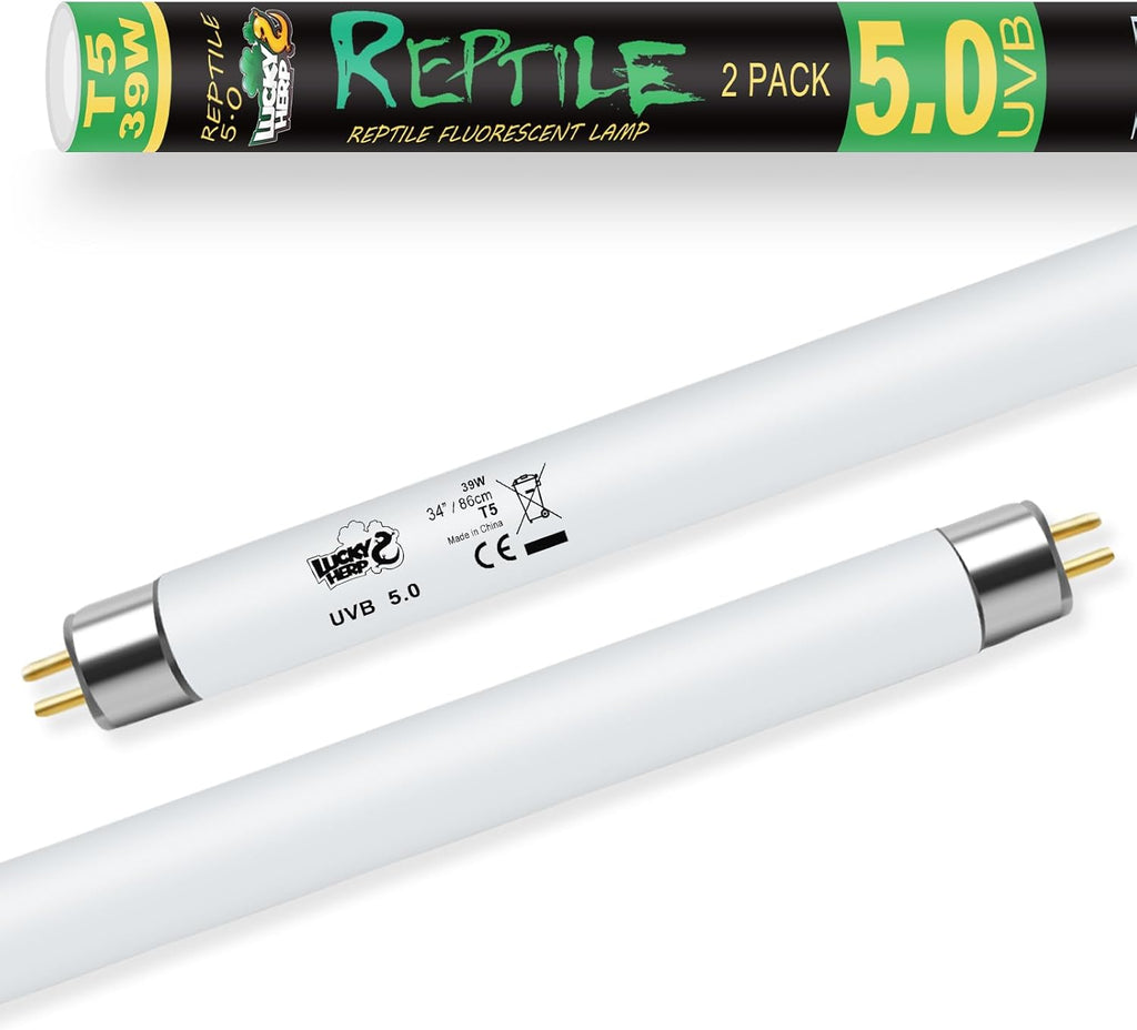 LUCKY HERP T5 UVB Reptile Light 2 Pack, 24W UVB 10.0 Reptile Light Bulb, UVA UVB Fluorescent Lamp Tube, UVB Lamp for Lizards, Turtles, Chameleons, Tortoises - Image 11