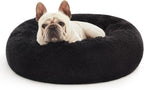 Love's cabin Calming Cat Bed for Indoor Cats, Anti-Anxiety Donut Round Dog Bed, Fluffy Faux Fur Washable Pet Bed for Small Medium Dogs and Cats, Grey, 20in - Image 9