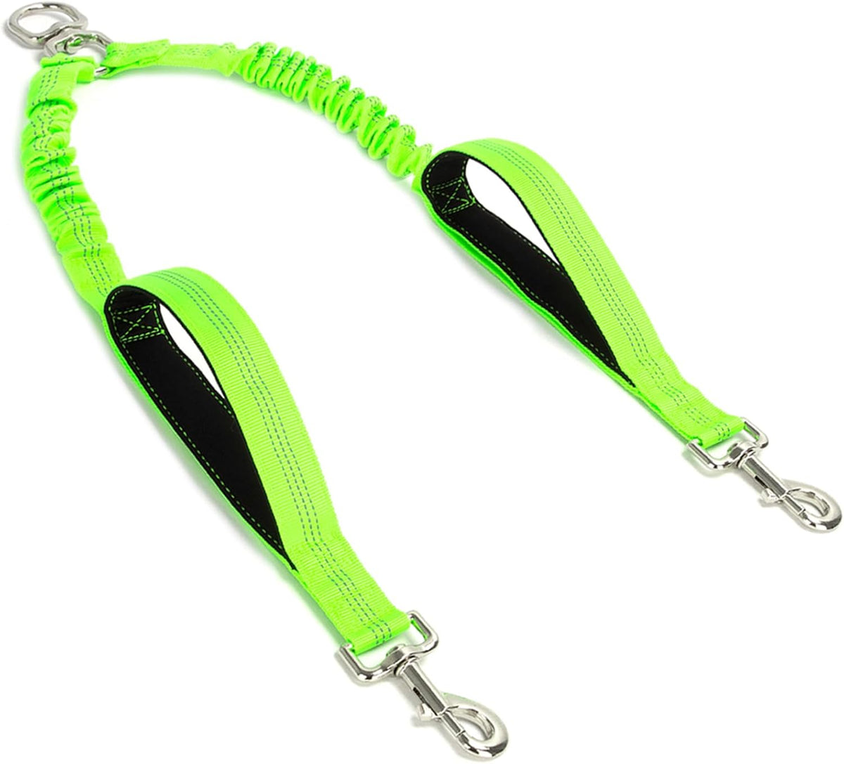 Dual Dog Leash Coupler, Double Control Padded Handles for 2 Dogs, Heavy Duty No Tangle Reflective Splitter Dog Leash Extension, for Medium Large Dogs Walking- Black - Image 10