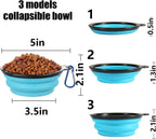 SLSON foldable cat water dish clipped to a backpack with a carabiner