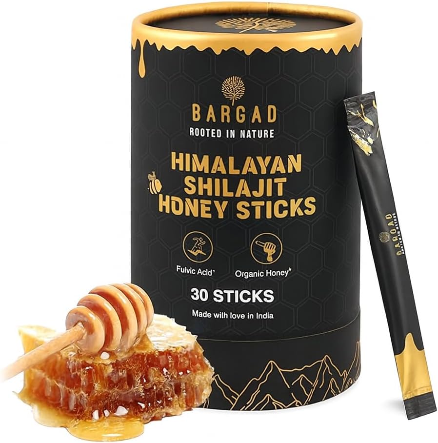 Bargad Pure Himalayan Shilajit Honey Sticks 30 count front view packaging