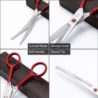 Detailed view of the adjustable ornamental jewelry screw for blade tension control.