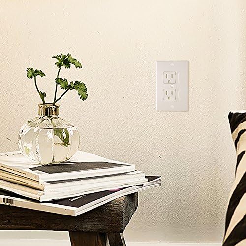 Standard US duplex outlet plate compatibility display
