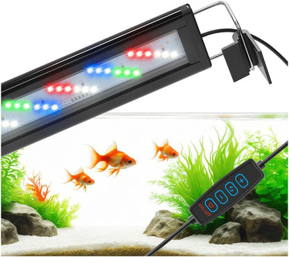 DaToo LED Aquarium Light Full Spectrum Fish Tank Light with Dimmer White Blue Red Green LEDs Fish Tank Light with Three Lighting Modes and Extendable Bracket for 8 Inch to 12 Inch Aquarium - Image 10