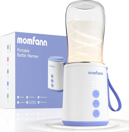 Momfann portable bottle warmer front view for travel