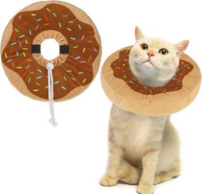 EXPAWLORER Cat Cone Collar Soft, Cat Recovery E Collar After Surgery to Stop Licking, Adjustable Waterproof Neck Elizabethan Pet Kitten Puppy Donut Pillow for Cats Wound Healing, Lion - Image 10