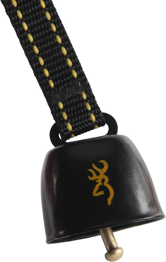 Side profile of Browning locator bell showing rubber plug for tone adjustment