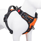 Phoepet no pull dog harness medium orange front view