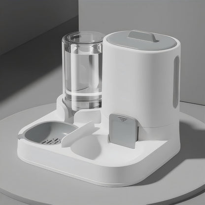 Nastella automatic cat feeder and water dispenser set front view automatic pet feeding station
